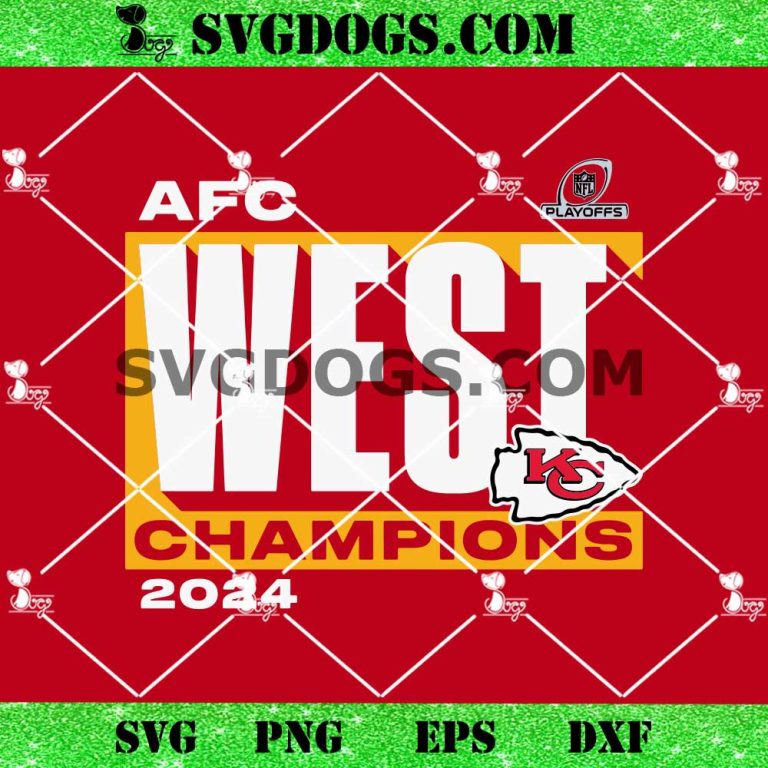 Kansas City Chiefs 2024 AFC West Division Champions SVG