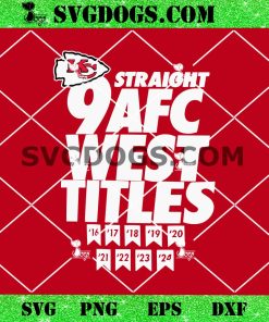 Kansas City Chiefs 9 Straight AFC West Titles SVG