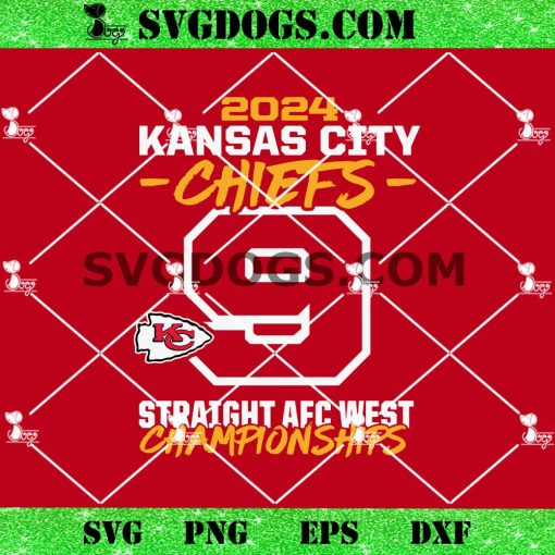 Kansas City Chiefs Nine Straight AFC West Division Champions SVG