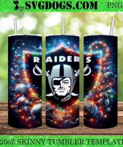 Las Vegas Raiders Christmas 20oz Tumbler Wrap PNG, Raiders NFL Santa PNG