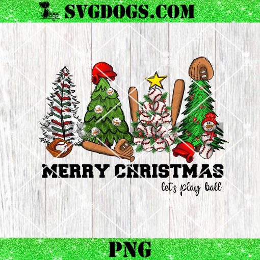 Merry Christmas Let Play Ball PNG, Christmas Baseball PNG, Christmas Sport PNG