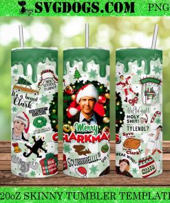 Merry Clarkmas 20oz Tumbler Wrap PNG