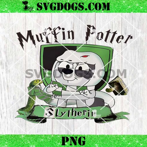 Muffin Potter Slytherin PNG, Bluey Potter Slytherin PNG