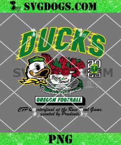 Oregon Ducks Rose Bowl 2024-25 CFP PNG, Game presented by Prudential PNG