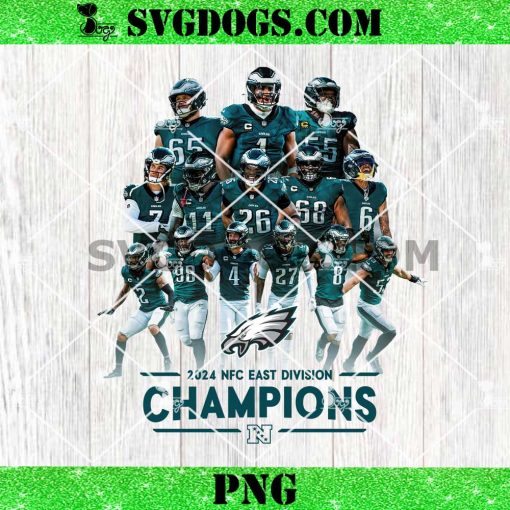 Philadelphia Eagles 2024 NFC East Division Champions PNG