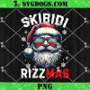 Skibidi Rizzmas Santa PNG, Funny Christmas PNG