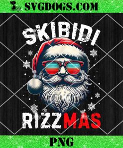 Skibidi Rizzmas Toilet Christmas Ugly PNG, Funny Santa Toilet PNG