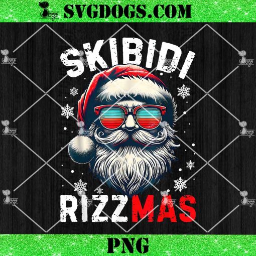 Rizz Santa Claus Charisma Xmas PNG, Skibidi Rizzmas Christmas PNG