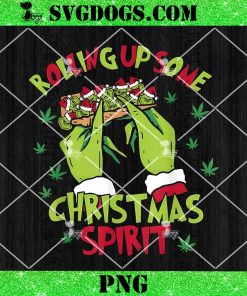 Rolling Up Some Christmas Spirit PNG, Smoking Grinch Hand Christmas PNG