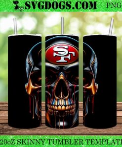 San Francisco 49ers NFl Skull 20oz Tumbler Wrap