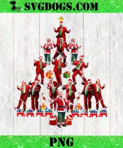 Santa Trump Dance Tree Christmas PNG, Christmas Holiday Trump PNG