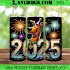 Barney Celebrating New Years 2025 20oz Tumbler Wrap PNG