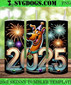 Scooby Doo New Years 2025 20oz Tumbler Wrap PNG