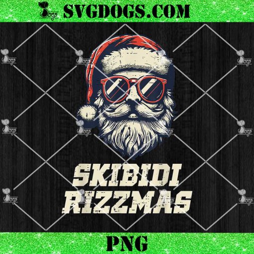 Skibidi Rizzmas Santa PNG, Funny Christmas PNG