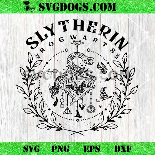 Slytherin Hogwarts SVG, Harry Potter Magical World SVG PNG