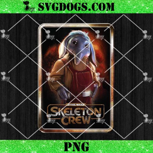 Star Wars Skeleton Crew PNG, Neel with Series Logo Disney PNG