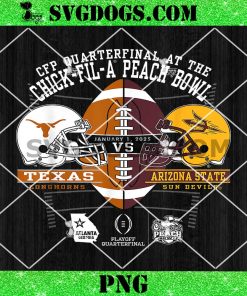 Texas Longhorns vs Arizona State Sun Devils Peach Bowl 2025 PNG