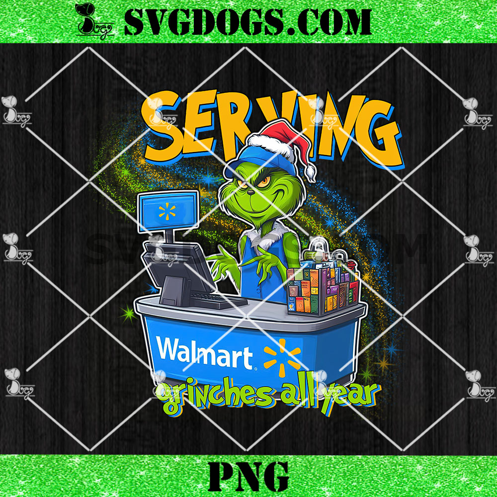 The Grinch Serving Walmart Grinches All Year PNG, Christmas Grinch Cashier PNG The Grinch Serving Walmart Grinches All Year PNG, Christmas Grinch Cashier PNG