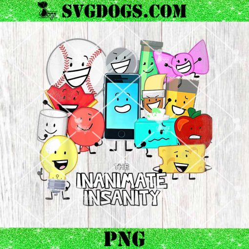 The Inanimate Insanity PNG, Cute Inanimate Insanity Group Shot PNG