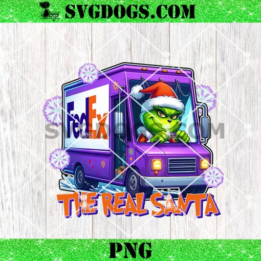 The Real Santa Grinch Christmas FedEx carrier PNG, Fedex Truck PNG