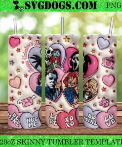 3D Inflated Valentine Horror 20oz Tumbler Wrap