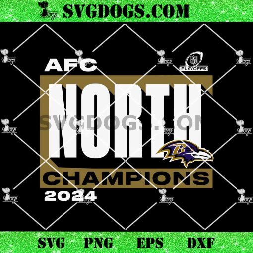 Baltimore Ravens 2024 AFC North Champions SVG