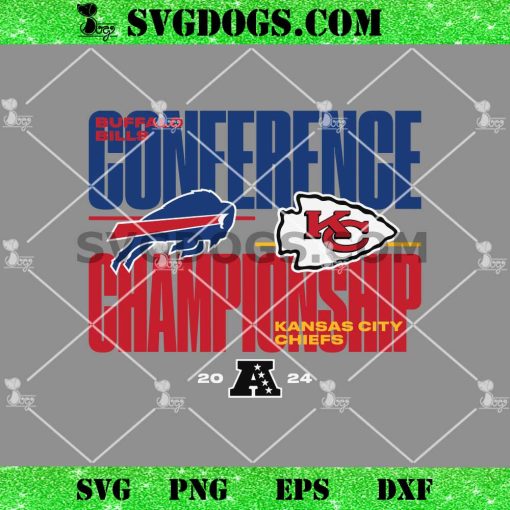 Buffalo Bills vs Kansas City Chiefs 2024 AFC Championship SVG