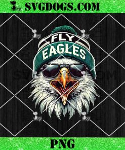 Cool Face Fly Philadelphia Eagles PNG, Fly Eagle with Sunglasses PNG