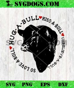 Cow Valentine Hug A Bull SVG, Western Valentines SVG