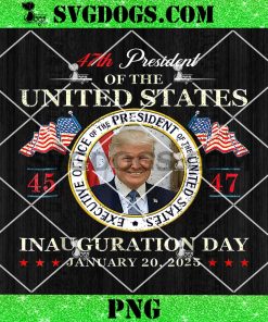 Donald Trump Inauguration Day 2025 47th President USA Flag PNG