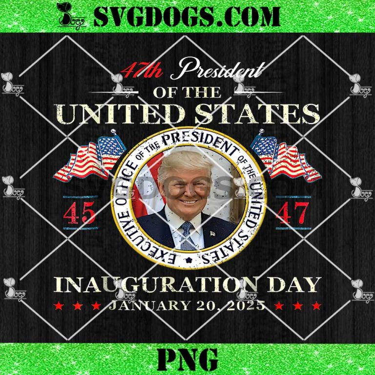 Donald Trump Inauguration Day 2025 47th President USA Flag PNG