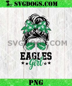 Eagles Girl PNG, Messy Bun Philadelphia Eagles PNG