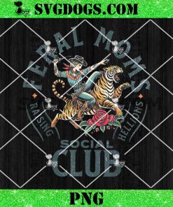 Feral Moms Social Club PNG, Trendy Mom Apparel PNG, Traditional Tiger PNG