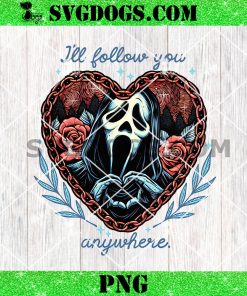 Following Anywhere PNG, Ghostface Skeleton Scream & Rose PNG