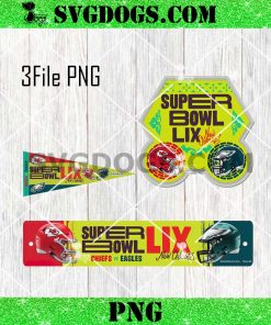 Kansas City Chiefs vs Philadelphia Eagles Super Bowl LIX Bundle PNG