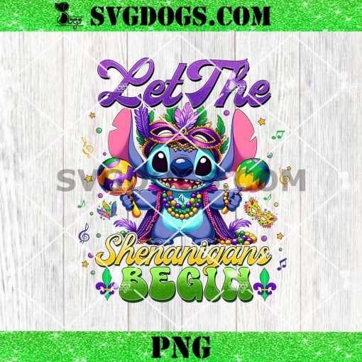 Mardi Gras Stitch Png, Let The Shenanigans Begin Png