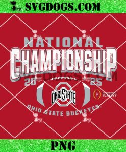 Ohio State Buckeyes National Championship 2025 Football PNG 1