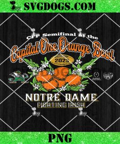 Notre Dame Fighting Irish CFP Orange Bowl 2024-25 Navy PNG