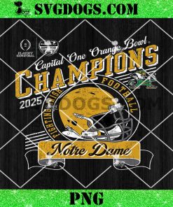 Notre Dame Fighting Irish CFP Orange Bowl Champs 2025 PNG