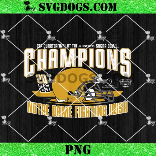 Notre Dame Fighting Irish Sugar Bowl Champions 2025 PNG