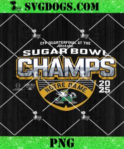 Notre Dame Fighting Irish Sugar Bowl Champs 2025 Icon Black PNG