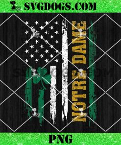 Notre Dame USA Flag Patriotic PNG, Irish American Flag St Patrick’s Day PNG