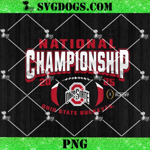 Ohio State Buckeyes National Championship 2025 Football PNG