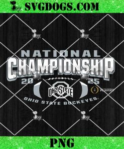 Ohio State Buckeyes National Championship 2025 Football PNG