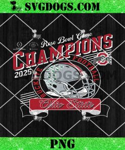 Ohio State Buckeyes Rose Bowl Champs 2025 Football PNG