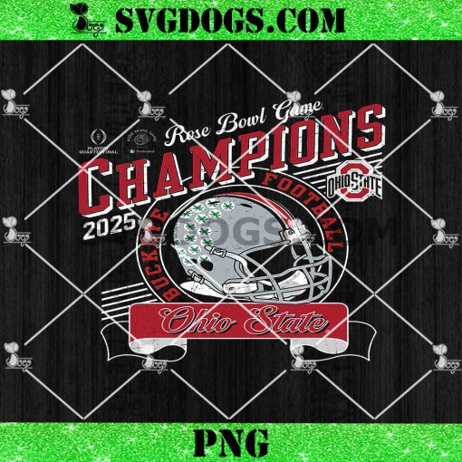 Ohio State Buckeyes Rose Bowl Champs 2025 Football PNG