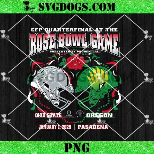 Ohio State Buckeyes vs Oregon Ducks Rose Bowl 2024-25 CFP PNG