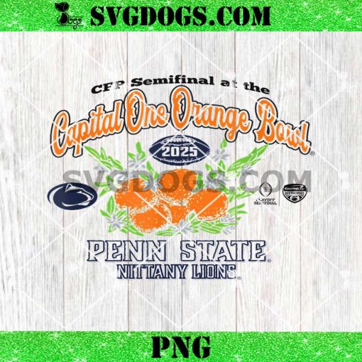 Penn State Nittany Lions CFP Orange Bowl 2024-25 White PNG