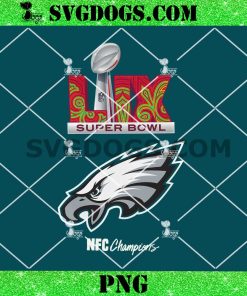 Philadelphia Eagles 2024 NFC Champions PNG, Super Bowl Eagles LIX PNG