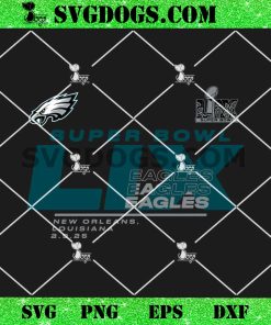 Philadelphia Eagles NFC Champions Super Bowl LIX SVG